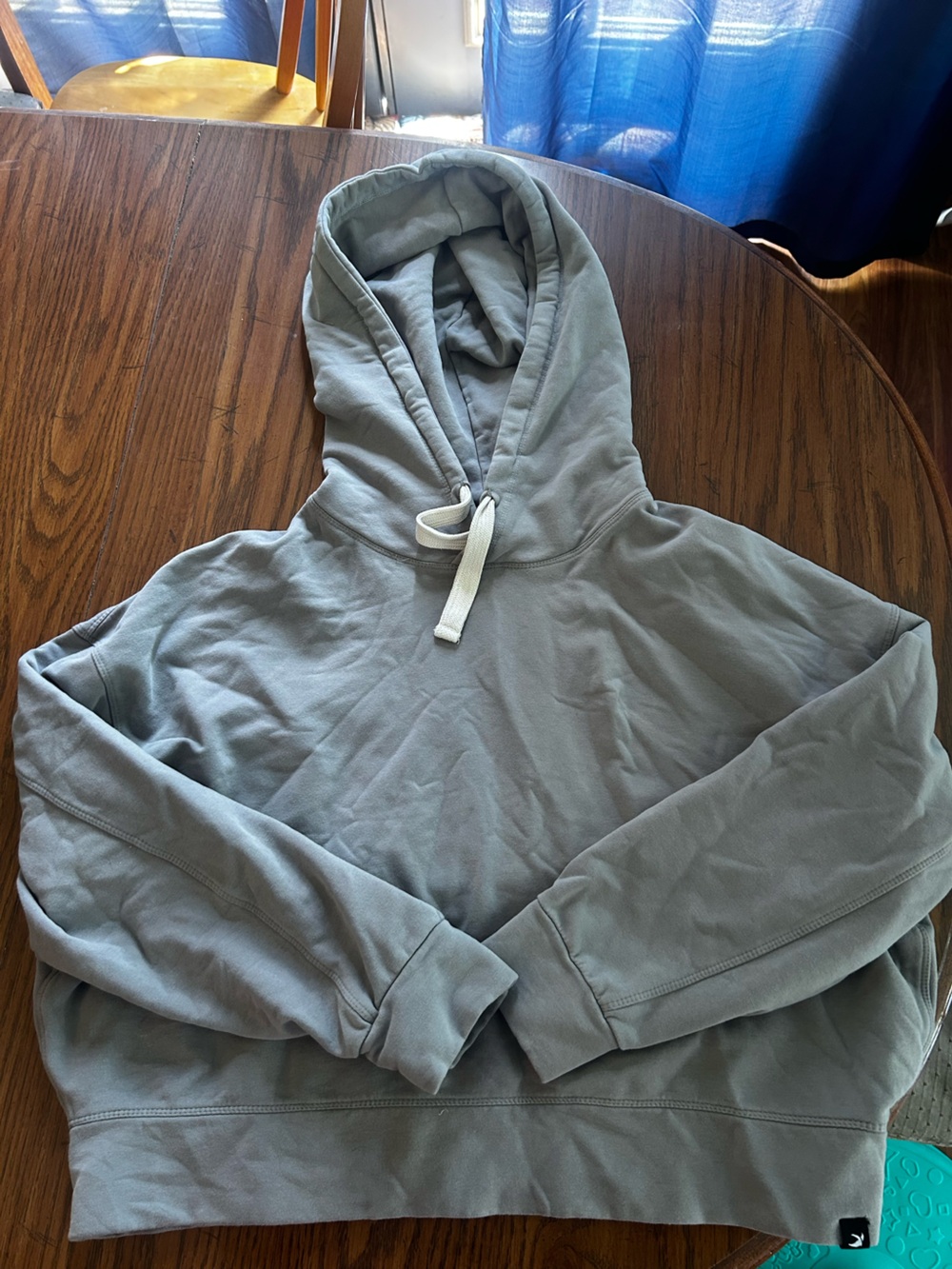 Glyder Women's Hoodie in Grey with White Drawstring
